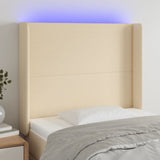 vidaXL Hoofdbord LED 83x16x78/88 cm stof lichtgrijs