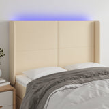 vidaXL Hoofdbord LED 83x16x78/88 cm stof lichtgrijs