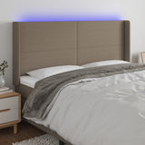 vidaXL Hoofdbord LED 83x16x78/88 cm stof lichtgrijs