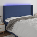 vidaXL Hoofdbord LED 83x16x78/88 cm stof lichtgrijs