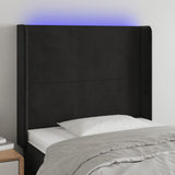 vidaXL Hoofdbord LED 83x16x78/88 cm fluweel lichtgrijs