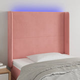 vidaXL Hoofdbord LED 83x16x78/88 cm fluweel lichtgrijs
