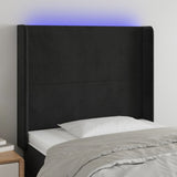 vidaXL Hoofdbord LED 83x16x78/88 cm fluweel lichtgrijs
