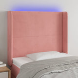 vidaXL Hoofdbord LED 83x16x78/88 cm fluweel lichtgrijs