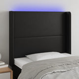 vidaXL Hoofdbord LED 83x16x78/88 cm kunstleer zwart