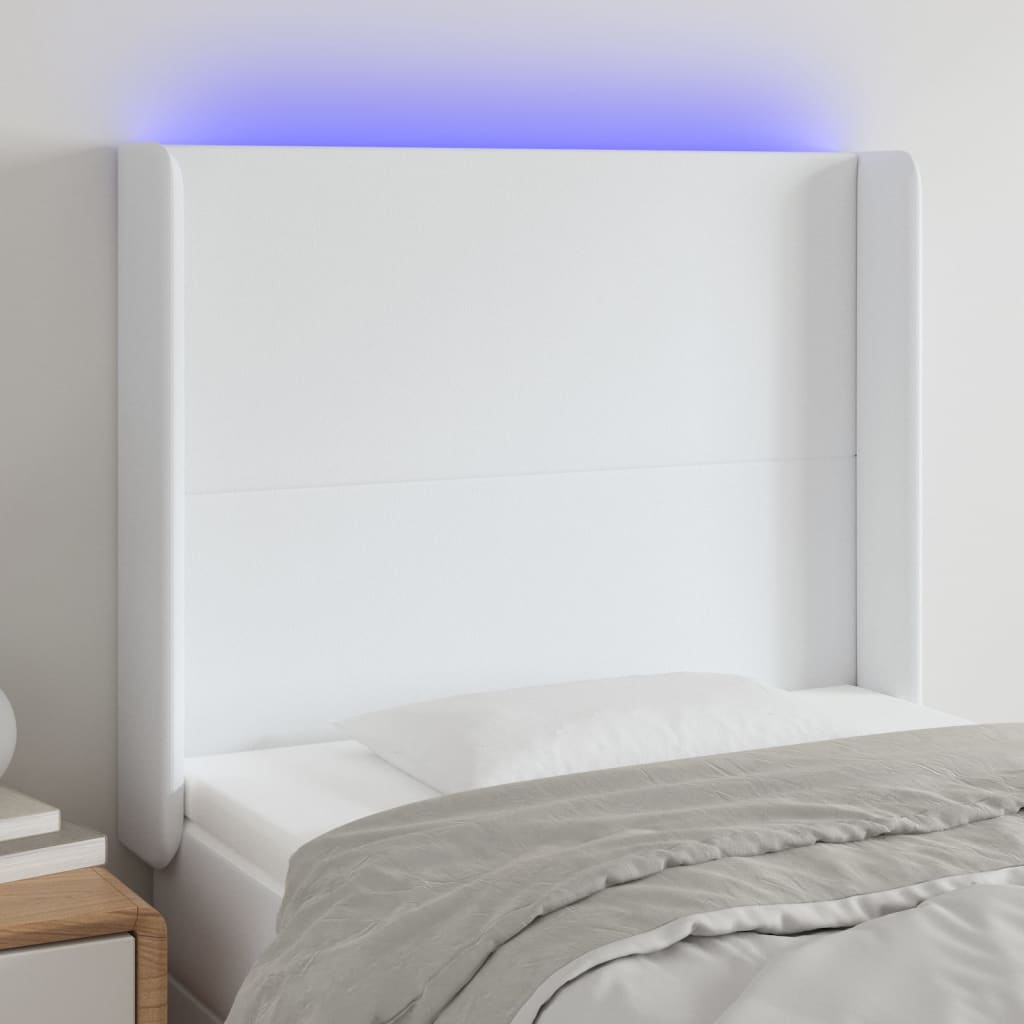 vidaXL Hoofdbord LED 83x16x78/88 cm kunstleer zwart