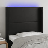 vidaXL Hoofdbord LED 83x16x78/88 cm kunstleer zwart
