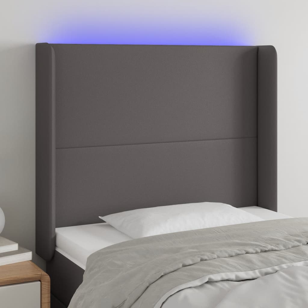 vidaXL Hoofdbord LED 83x16x78/88 cm kunstleer zwart