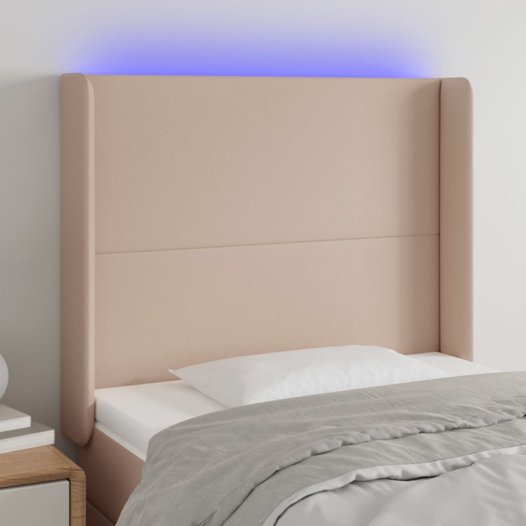 vidaXL Hoofdbord LED 83x16x78/88 cm kunstleer zwart