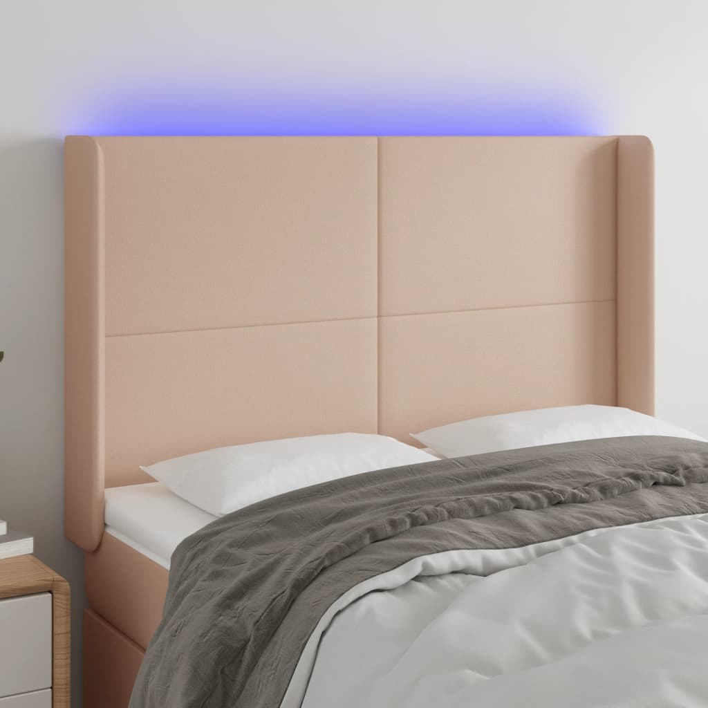 vidaXL Hoofdbord LED 83x16x78/88 cm kunstleer zwart