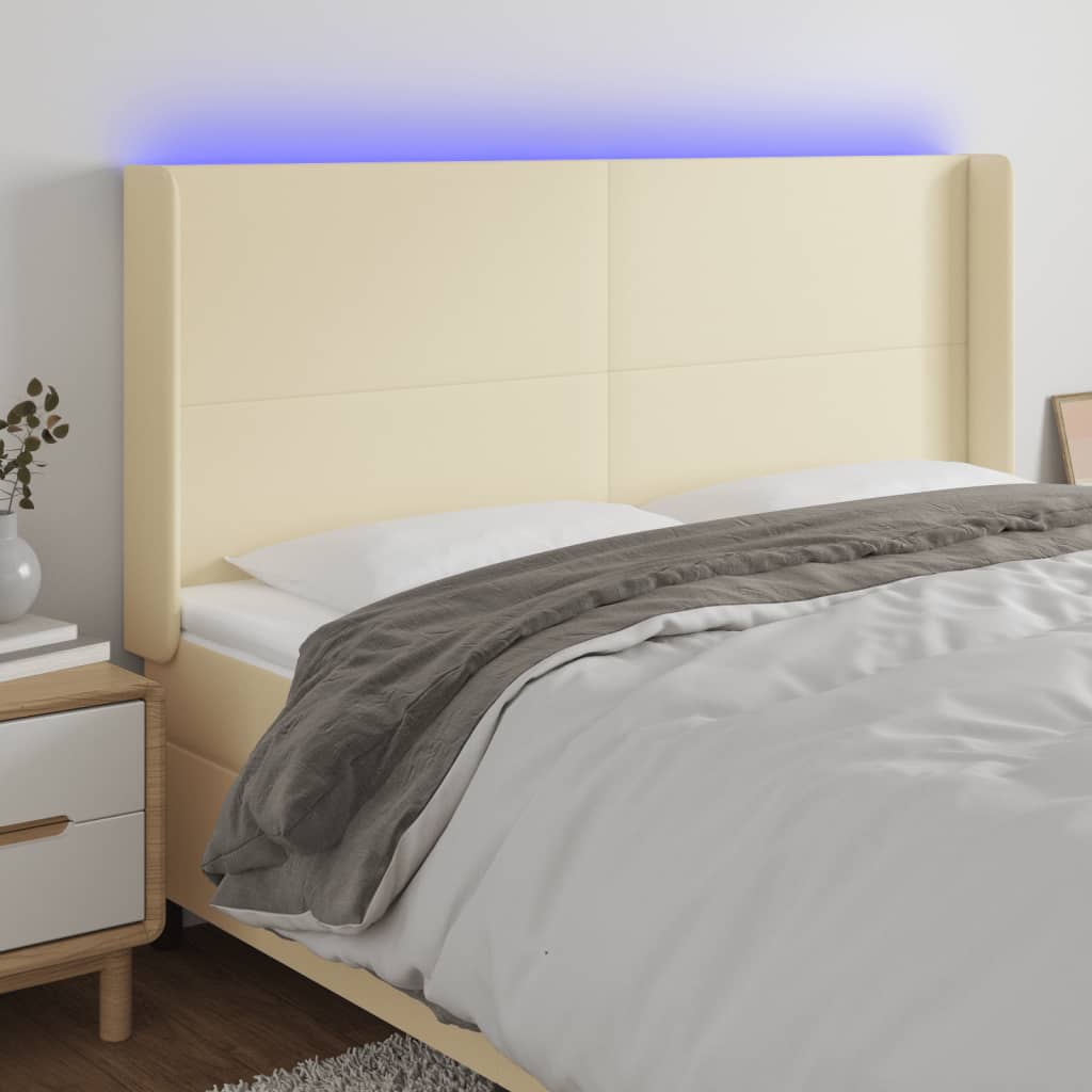 vidaXL Hoofdbord LED 83x16x78/88 cm kunstleer zwart