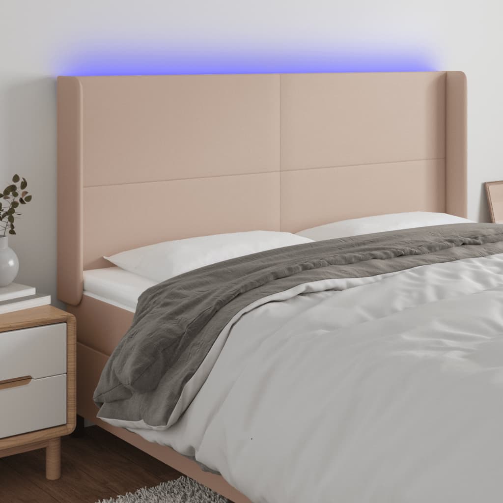 vidaXL Hoofdbord LED 83x16x78/88 cm kunstleer zwart