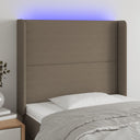 vidaXL LED Headboard 83x16x78/88 cm fabric light grey