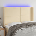 vidaXL LED Headboard 83x16x78/88 cm fabric light grey
