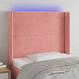 vidaXL Hoofdbord LED 83x16x78/88 cm fluweel lichtgrijs