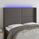vidaXL Headboard LED 83x16x78/88 cm artificial leather black