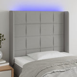 vidaXL Hoofdbord LED 83x16x78/88 cm stof lichtgrijs