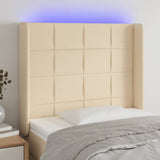 vidaXL Hoofdbord LED 83x16x78/88 cm stof lichtgrijs
