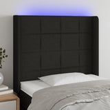 vidaXL Hoofdbord LED 83x16x78/88 cm stof lichtgrijs