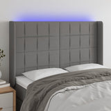 vidaXL Hoofdbord LED 83x16x78/88 cm stof lichtgrijs