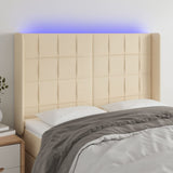 vidaXL Hoofdbord LED 83x16x78/88 cm stof lichtgrijs