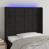 vidaXL Hoofdbord LED 83x16x78/88 cm fluweel lichtgrijs
