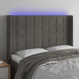 vidaXL Hoofdbord LED 83x16x78/88 cm fluweel lichtgrijs