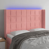 vidaXL Hoofdbord LED 83x16x78/88 cm fluweel lichtgrijs