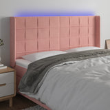 vidaXL Hoofdbord LED 83x16x78/88 cm fluweel lichtgrijs