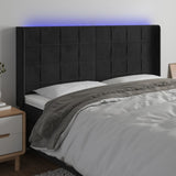 vidaXL Hoofdbord LED 83x16x78/88 cm fluweel lichtgrijs