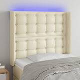 vidaXL Hoofdbord LED 83x16x78/88 cm kunstleer zwart