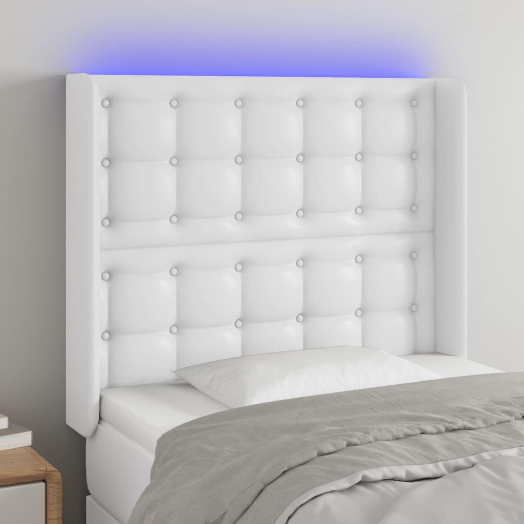 vidaXL Hoofdbord LED 83x16x78/88 cm kunstleer zwart