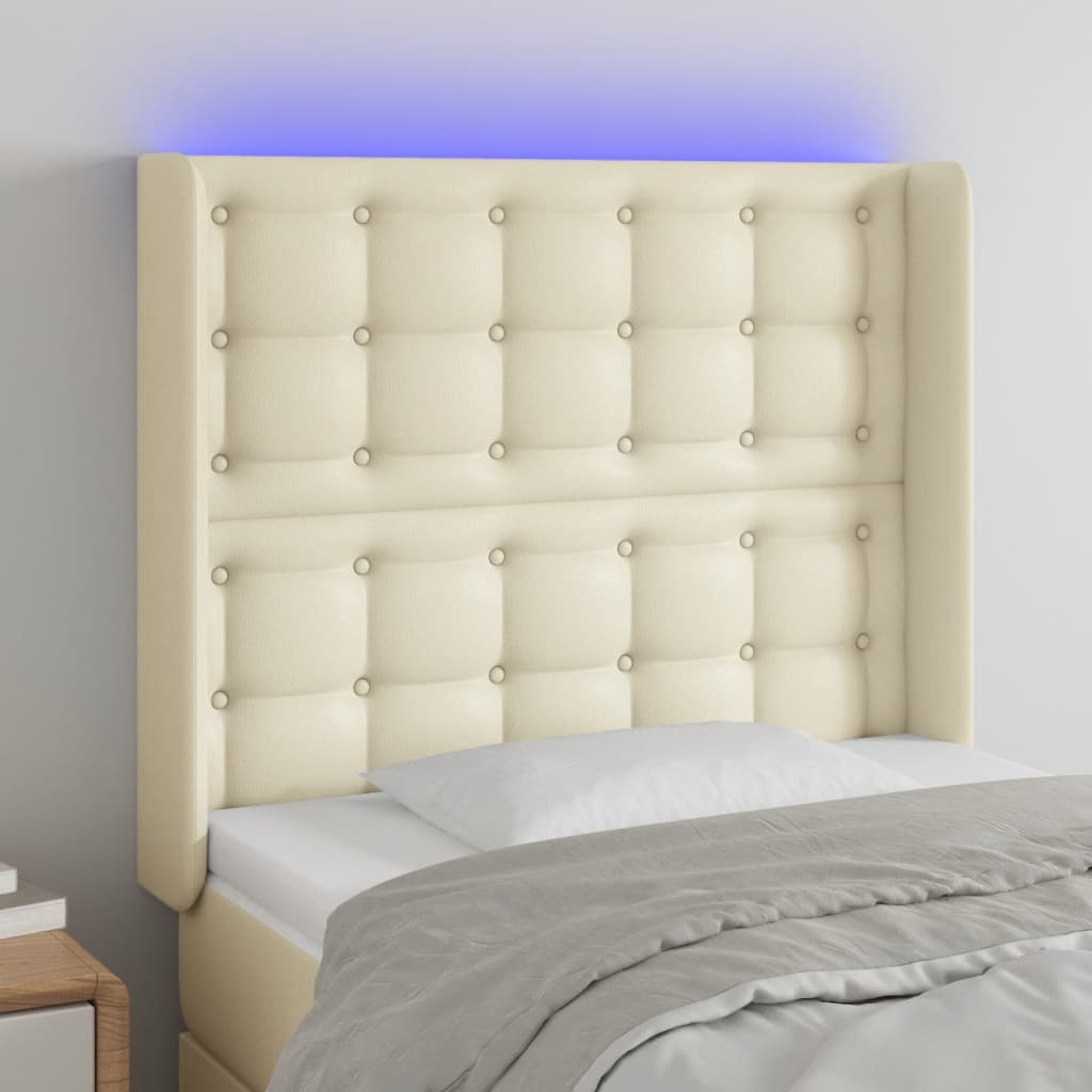 vidaXL Hoofdbord LED 83x16x78/88 cm kunstleer zwart