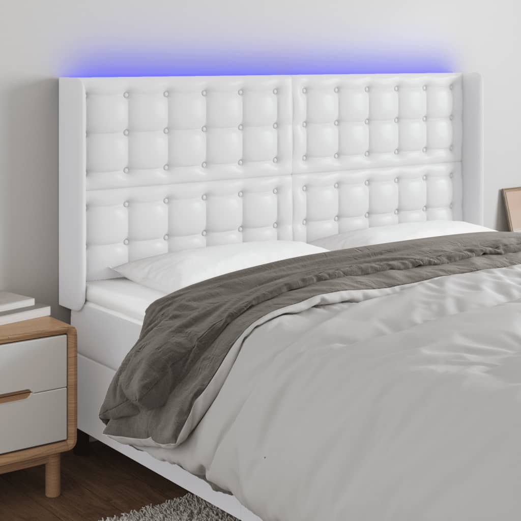 vidaXL Hoofdbord LED 83x16x78/88 cm kunstleer zwart