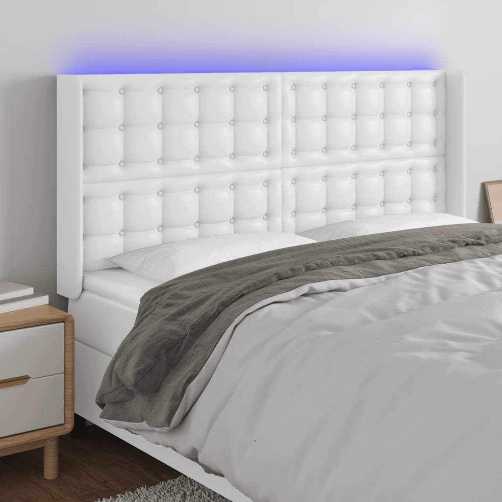 vidaXL Hoofdbord LED 83x16x78/88 cm kunstleer zwart