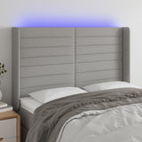 vidaXL Hoofdbord LED 83x16x78/88 cm stof lichtgrijs