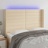 vidaXL Hoofdbord LED 83x16x78/88 cm stof lichtgrijs