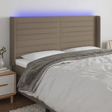 vidaXL Hoofdbord LED 83x16x78/88 cm stof lichtgrijs