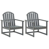 vidaXL Jardin 2 st massif acaciahout gris
