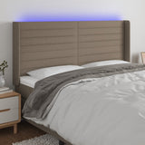 vidaXL Hoofdbord LED 83x16x78/88 cm stof lichtgrijs