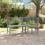 vidaXL Tuinhoekbank 140 cm massief acaciahout grijs
