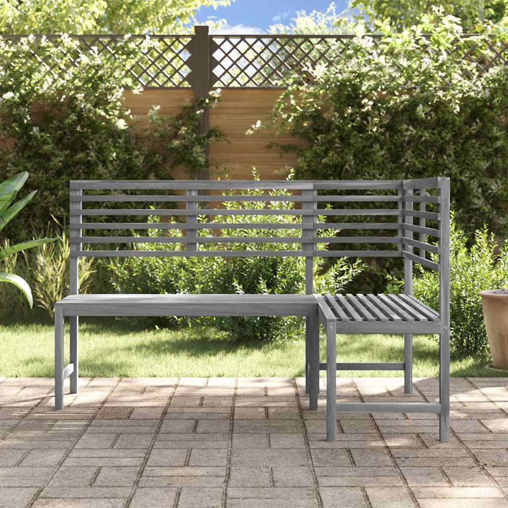 vidaXL Tuinhoekbank 140 cm massief acaciahout grijs