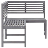 vidaXL Tuinhoekbank 140 cm massief acaciahout grijs