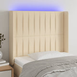 vidaXL Hoofdbord LED 83x16x78/88 cm stof lichtgrijs