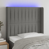 vidaXL Hoofdbord LED 83x16x78/88 cm stof lichtgrijs