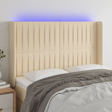 vidaXL Hoofdbord LED 83x16x78/88 cm stof lichtgrijs