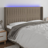 vidaXL Hoofdbord LED 83x16x78/88 cm stof lichtgrijs