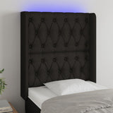 vidaXL Hoofdbord LED 83x16x78/88 cm stof lichtgrijs