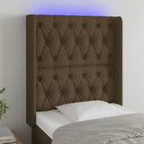 vidaXL Hoofdbord LED 83x16x78/88 cm stof lichtgrijs