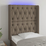 vidaXL Hoofdbord LED 83x16x78/88 cm stof lichtgrijs